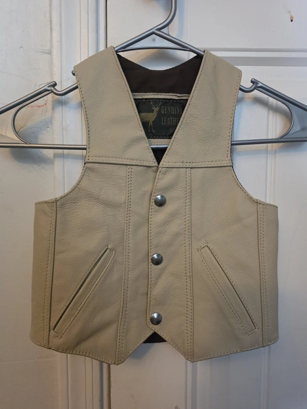 Kid's Vest in Beige - Classic Western Style